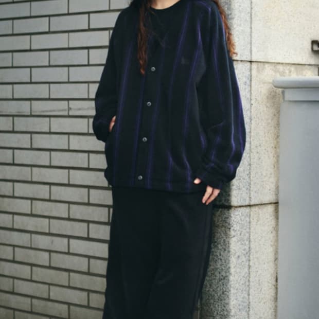 니들스x유니클로 후리스와이드팬츠 블랙