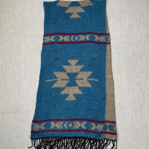 빈티지 네이티브 아메리칸 리버시블 머플러 