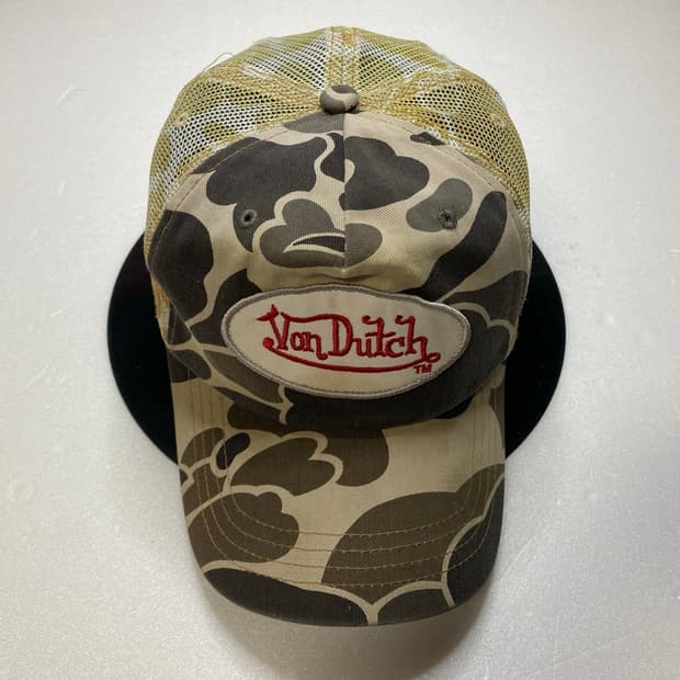 Vondutch camo vintage trucker cap