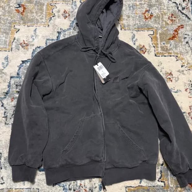 칼하트 WIP 후드 비스타 자켓 그래파이트 가먼트 다이드 L