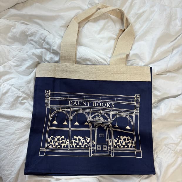 던트북스 캔버스 에코백 네이비 새상품