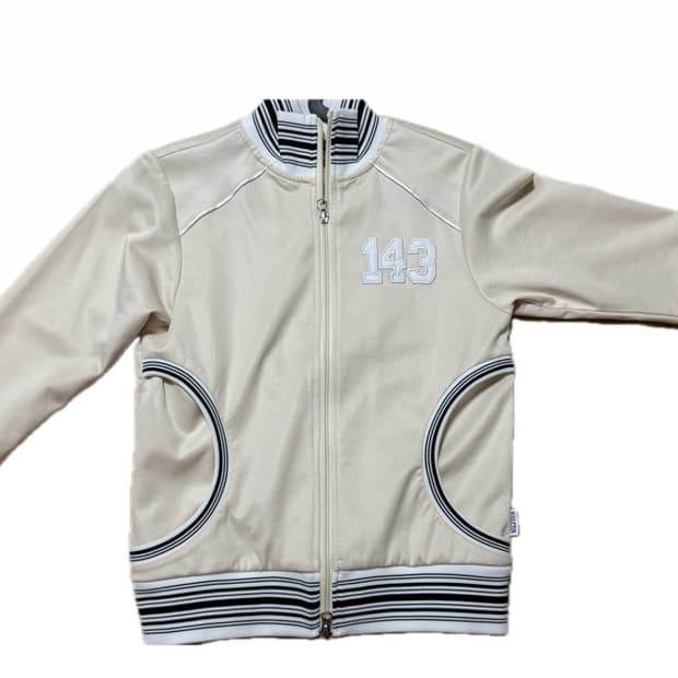 스컬프터 Stripe Track Zip-Up Raw
