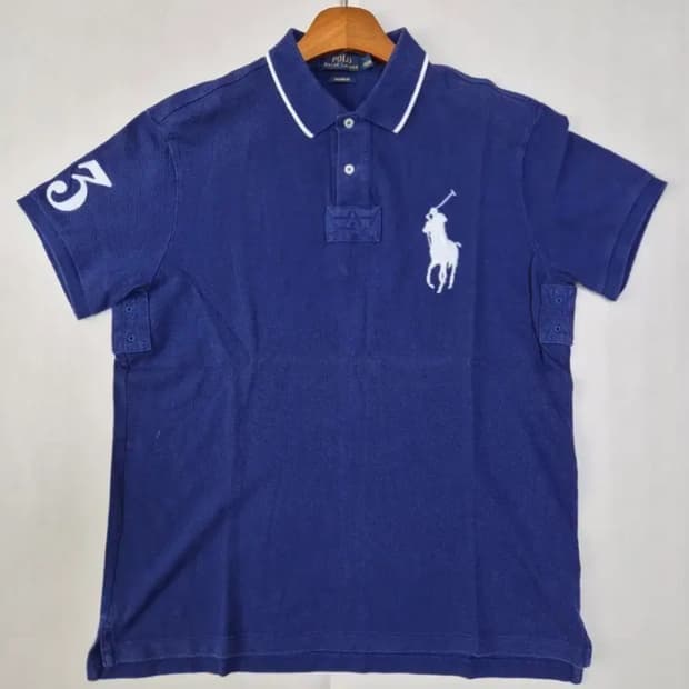 [L/정품] 폴로 랄프 로렌 빅 포니 반팔 카라티 (블루)