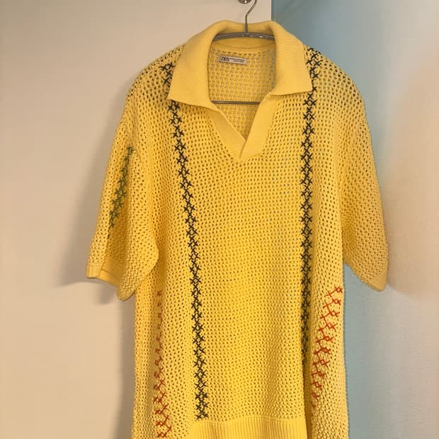 ZARA 반팔 카라 셔츠 XL hi