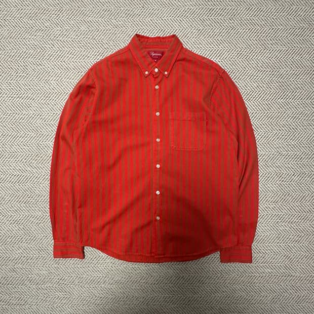 SUPREME cotton shirt red