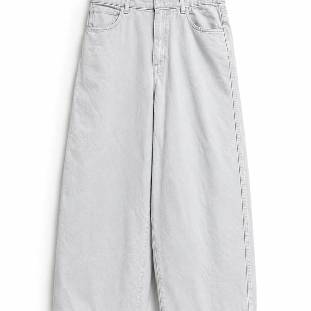 UNIQLO U 라인 화이트 와이드 팬츠 25 