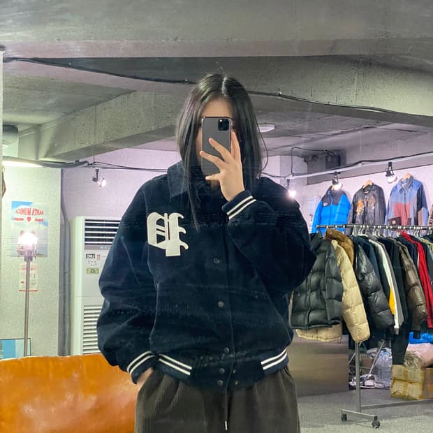 파르티멘토 코로듀이 네이비 바시티 자켓 B3816