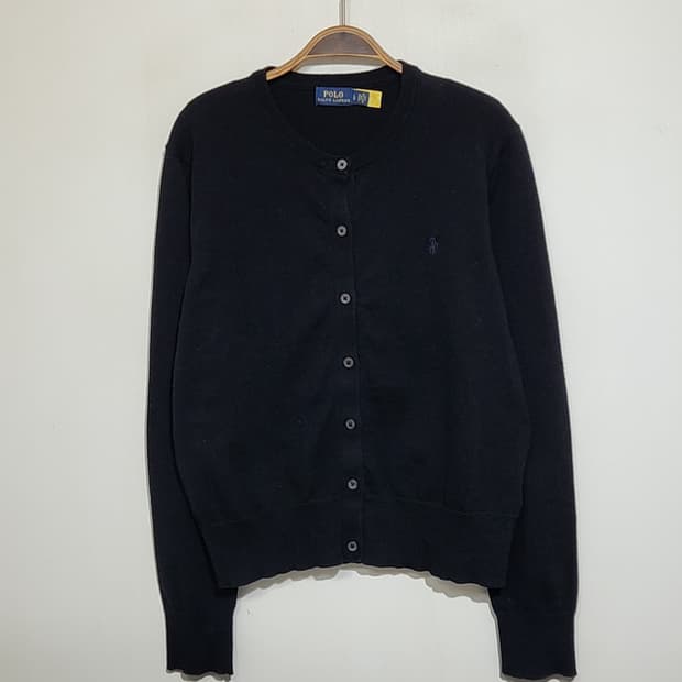 (L) 랄프로렌 폴로 가디건 블랙 라운드 기본로고 