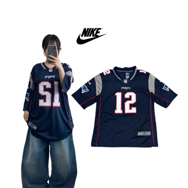 나이키 X NFL 톰브래디 올드스쿨 럭비 유니폼 져지