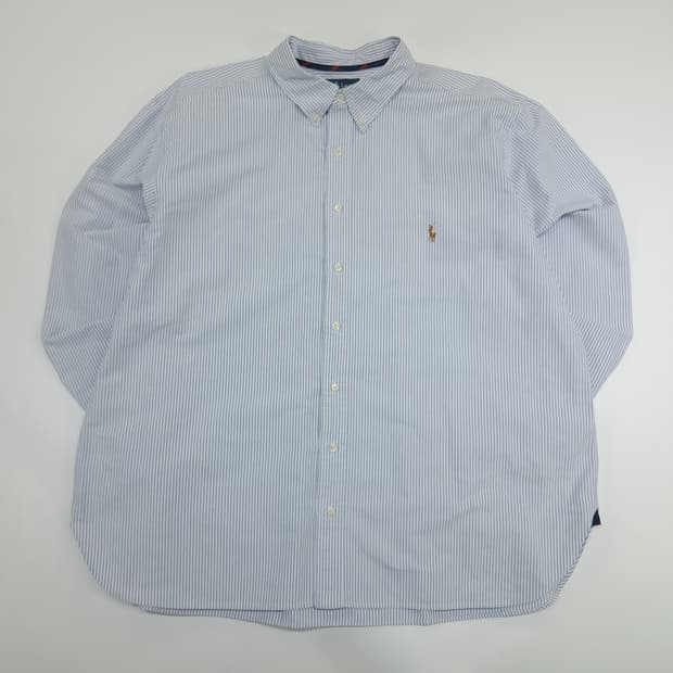 Co905 3XL Big 폴로 랄프로렌 클래식 스트라이프 긴팔 셔츠 남방