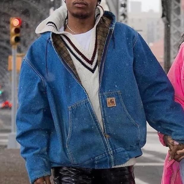 Old Carhartt Denim Active Jacket JB1198