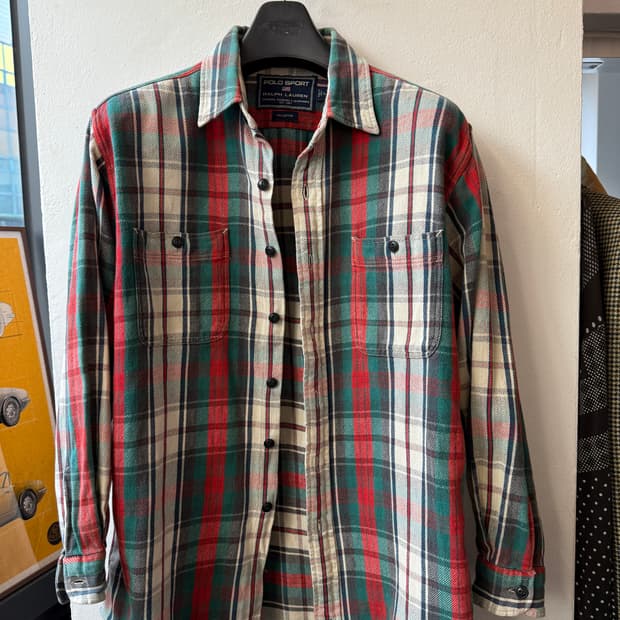 폴로 체크 셔츠 L 