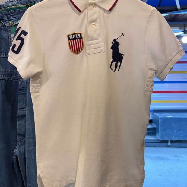 폴로 랄프로렌 빅포니 USA 화이트 카라티