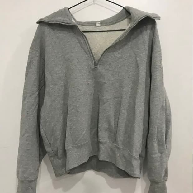 (새상품) 유니클로 카라 티 그레이