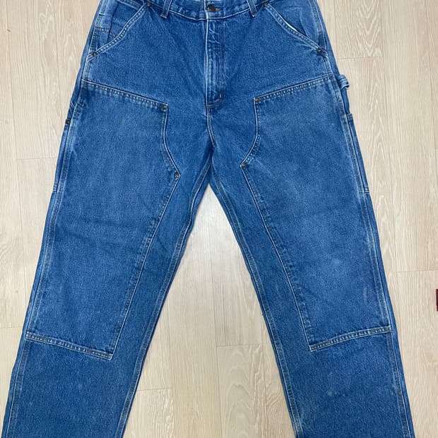 칼하트 데님 더블니 34x32 상태아주좋음