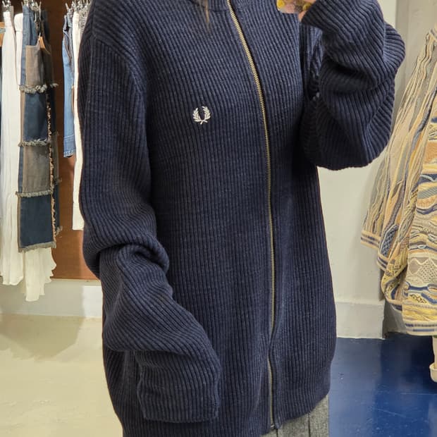 Fred Perry 프레드패리 골지 니트집업