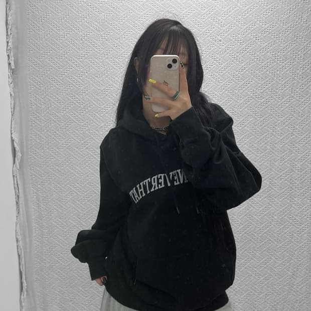 디스이즈네버댓 스트릿 힙합 스펠로고 약기모 후드티 XL C07481