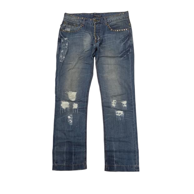 Dolce & Gabbana 돌체앤가바나 웨스턴 스터드 빈티지 데님 청바