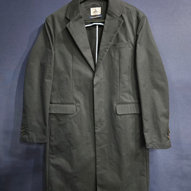 la douce 블랙차콜 남성 슬림핏 100 롱코트