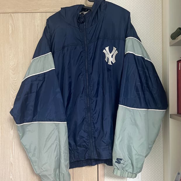 90s 스타터 올드스쿨 빈티지 뉴욕양키스 빅로고 오왼 자켓