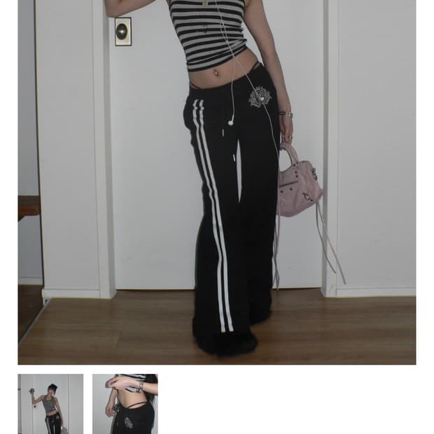 엔젤넘버555 엔젤릭 스웻 팬츠 블랙 베이비메탈클럽 갸루