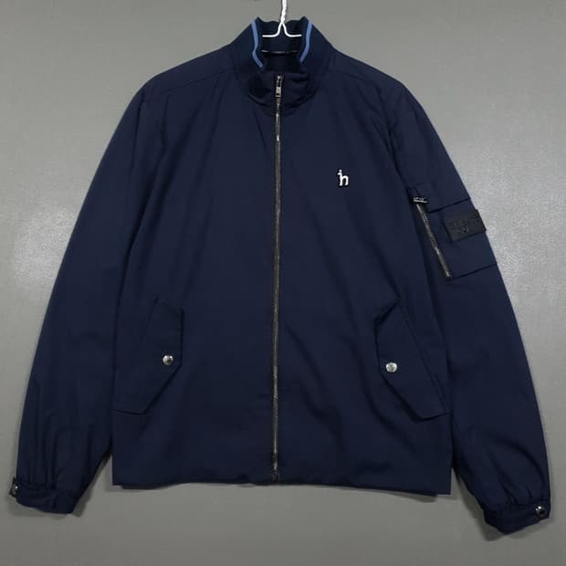 M (95) 헤지스 골프 신형 23FW 방풍 지퍼 포켓 스윙 블루종 자켓