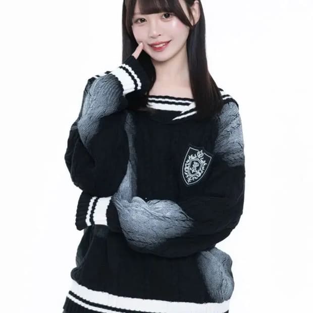 TRAVAS TOKYO 트라바스 도쿄 스프레이세일러 니트 서브컬쳐 지뢰