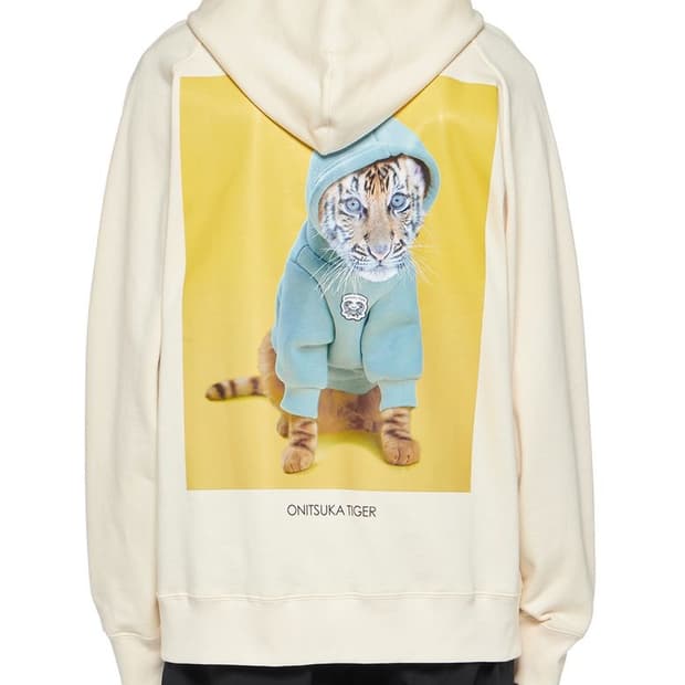 (XL) 오니츠카타이거 호랑이 프린팅 후드 티셔츠
