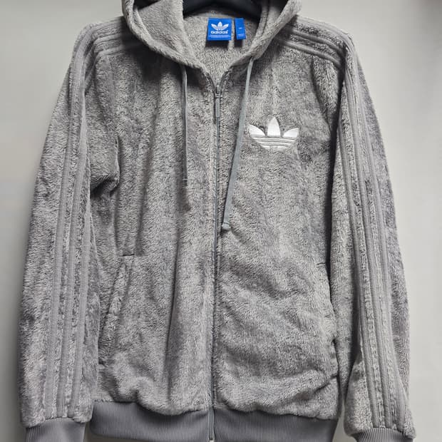아디다스 쉐르파 파이어버드 그레이 후드집업 100
