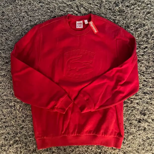 Supreme 슈프림 라코스테 크루넥 스웨트셔츠 L