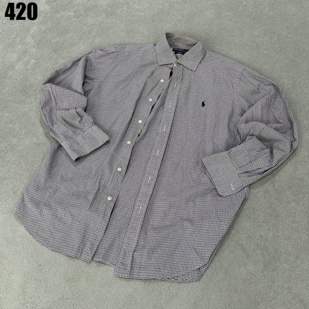 폴로 랄프로렌 체크 긴팔 셔츠 