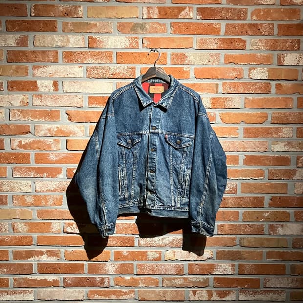 80s USA 빈티지 리바이스 버팔로 안감 3세대 데님 자켓