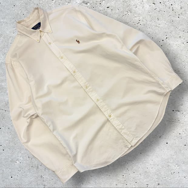 [L] 폴로 랄프로렌 신형 큐알 셔츠 화이트 긴팔 D521