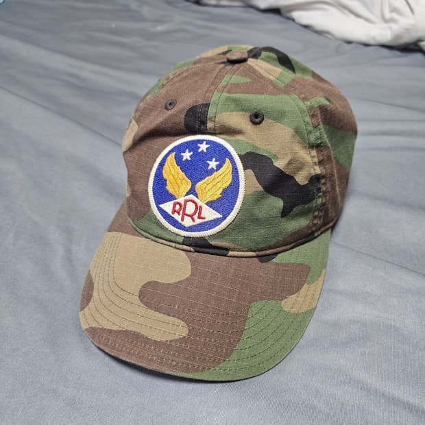 RRL 카모 윙로고 볼캡 모자