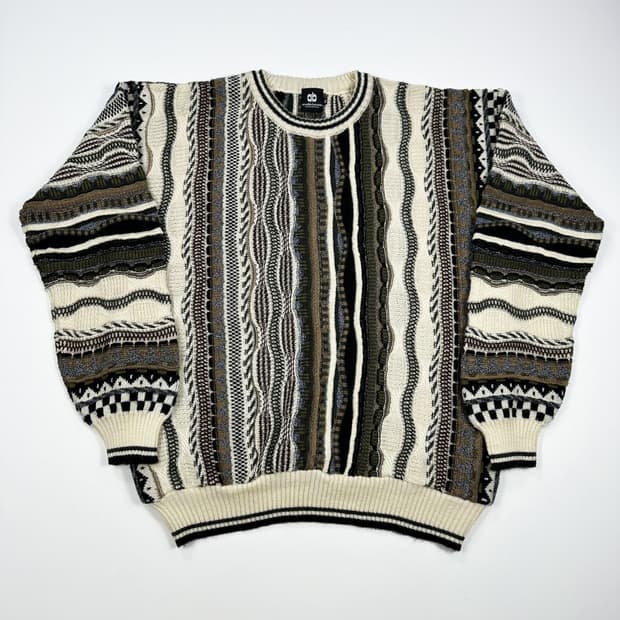 JPN 재팬 빈티지 박시핏 케이블 니트 2XL