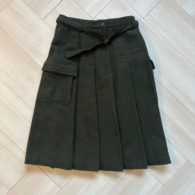 [PURE COLLECTION] cargo pleats skirt