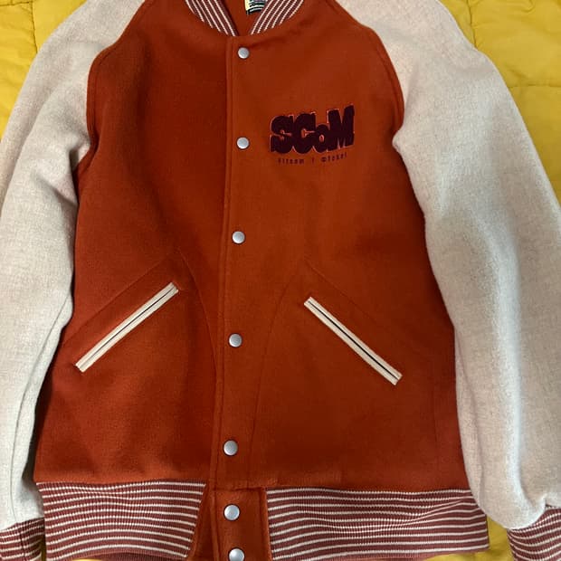 테켓 바시티 자켓 오렌지