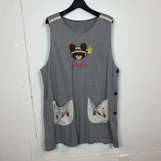 JPN 모리/러블리/펑크/Y2K 민소매 OS