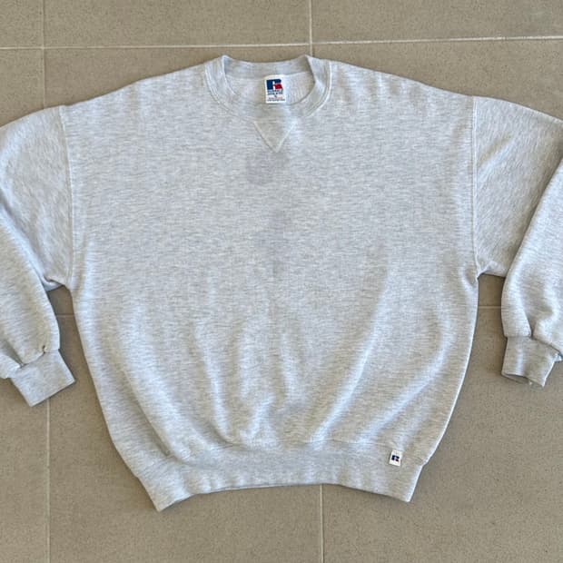 90s 빈티지 러셀 스웻셔츠 그레이 XL USA