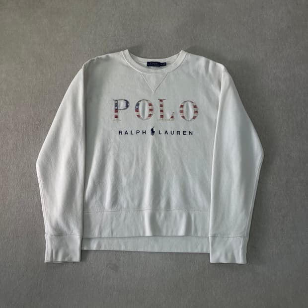 W 95 폴로랄프로렌 성조기 빅로고 맨투맨