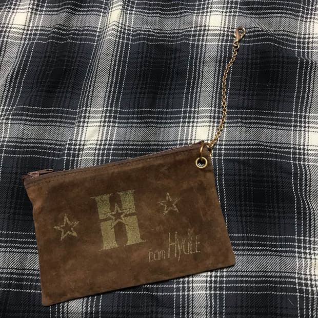 재팬 00s y2k hydee 스웨이드 키체인 파우치