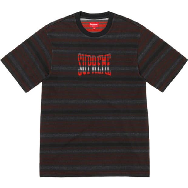 슈프림 인버티드 스트라이프 숏슬리브 탑