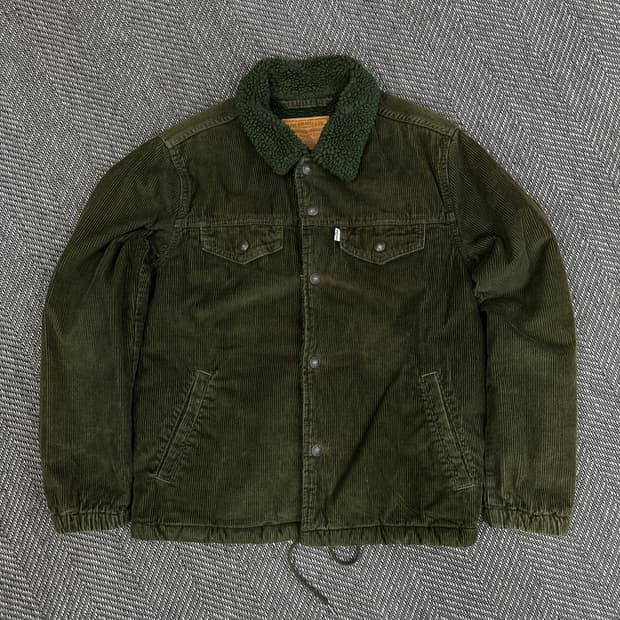 리바이스 쉐르파 코듀로이 양털 트러커 자켓
