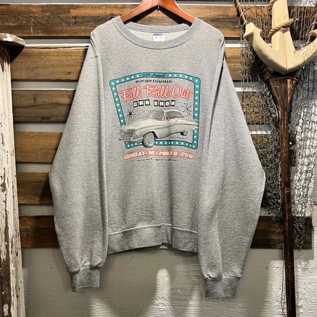 [S]USA 빈티지 Fall Roll Out 올드카 그레이 스웻셔츠