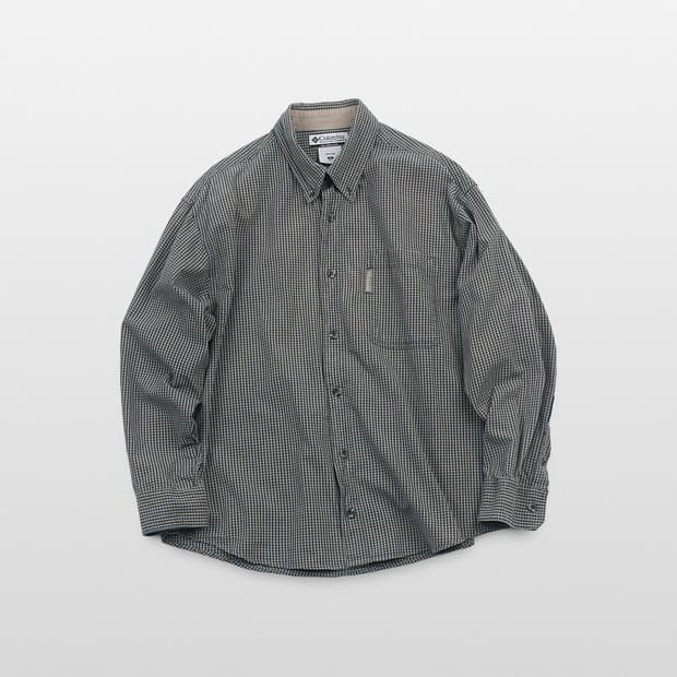 COLUMBIA Check Button Down Shirt Made In