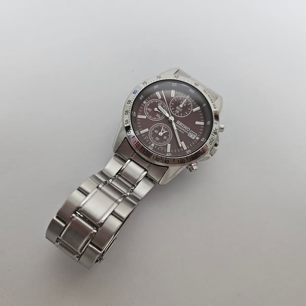 Seiko Chronograph 세이코 크로노그래프 레드와인 색상