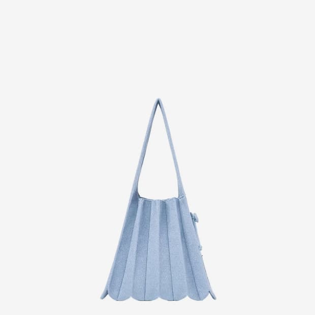 조셉엔스테이시 펄 블루 니트백 S