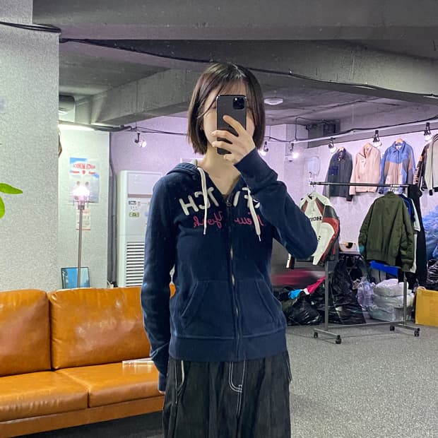 아베크롬비 뉴욕 네이비 후드집업 B4515