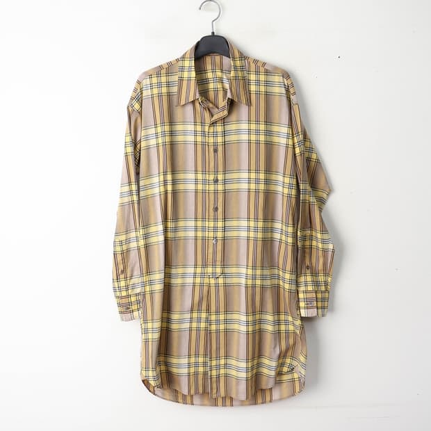 55/ZUCCA 주카 체크 롱 셔츠 
