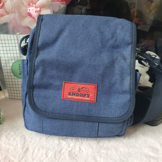 새상품) 고전 스누피 데님 토트백 숄더백 빈티지 레트로 미니 핸드백 가방